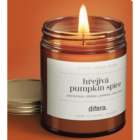 Svíčka Difera - hřejivá pumpkin spice 120 ml