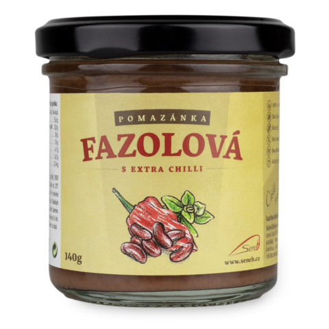 Fazolová pomazánka s extra chilli Bhut Jolokia, 140 g